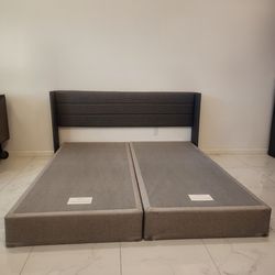 King Size box springs with head board