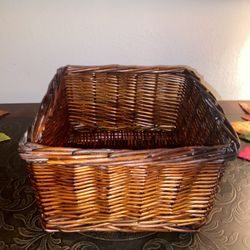 Square Wicker Basket I do hsve  a ton of other baskets if interested! 