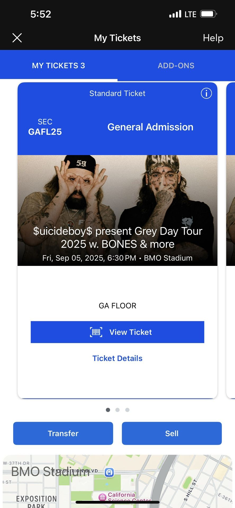 (1) Ticket Suicideboyz