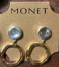 Monet gold/silver-tone earrings