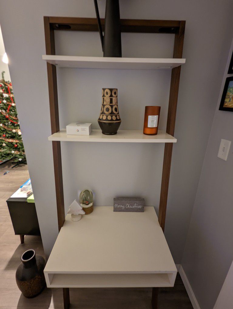 Leaning Book Case/ Desk 
