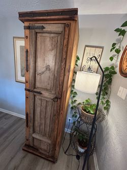 Rustic Solid Wood Armoire / Storage Cabinet