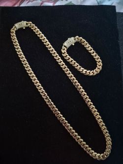 14k gold plated 8mm 24inches bracelet 8.5in