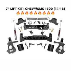 7" LIFT KIT | CHEVY/GMC 1500 (14-18) Rough Country ……. Central Tires 