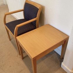 Almost New Side Table And Chair With Great Condition 