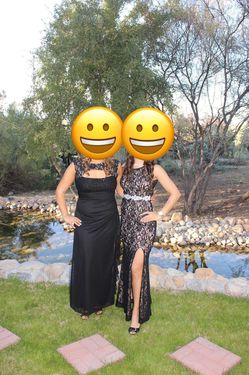 Black R & M Richards Long Formal Dress (Size 14)