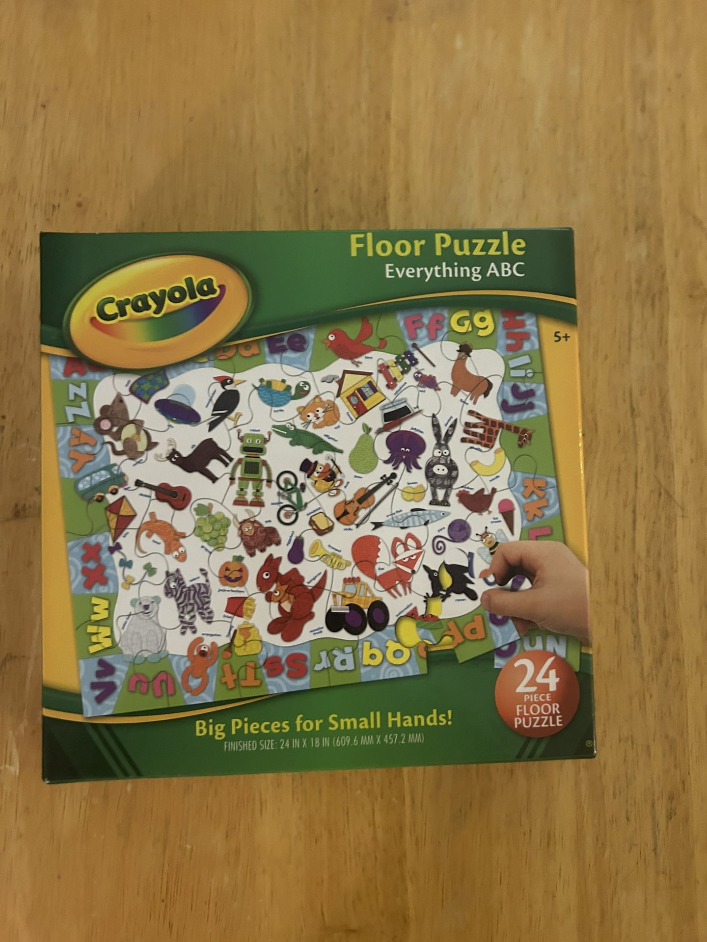 Crayola BIG PIECE KIDS Floor Jigsaw Puzzle Everything ABC 24 Pieces New Sealed