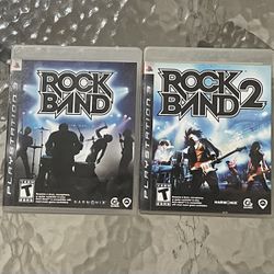 Rock Band 1 + 2 Both For PlayStation 3 / PS3 - Both Complete With Case + Manual