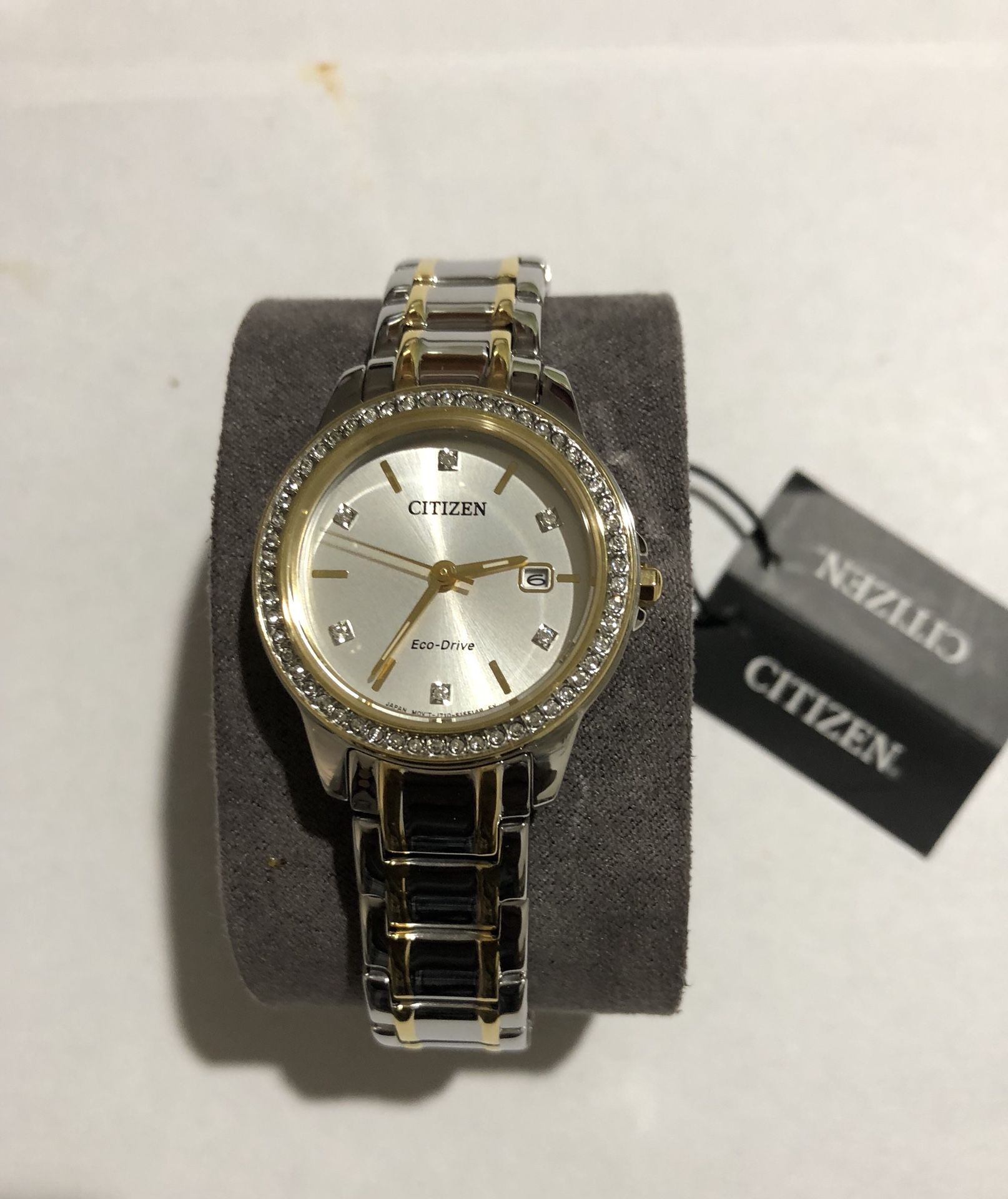 Citizen Eco-Drive FE1174-50A Women's 28mm Crystal Accent Two-Tone Watch