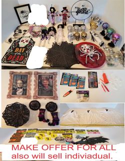 Large Halloween Decor and Party Supply Lot CLICK ON PIC TO SEE ENTIRETY