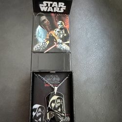 Disney star wars the force awakens stainless steel pendant medallion chain necklace 2015 Brand new in box