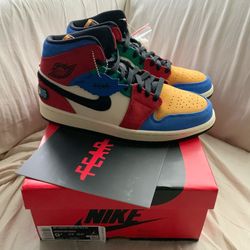 Jordan 1 Mid Fearless Blue The Great Multicolor New 9.5