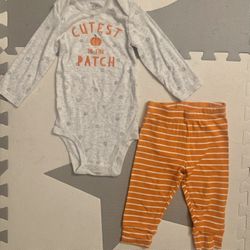 Pumpkin Baby Onesie Set