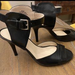 Black high heel shoes