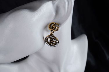 Earrings designer vintage stamp