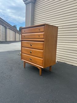 Mid Century Modern Highboy Dresser By LA Period Furniture.