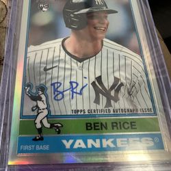 Ben Rice Heritage 2025 Chrome auto 