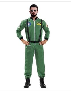 Green Astronaut Suit Mens Costume