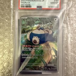 2023 Pokemon SV2a JP Snorlax Art Rare #181/165 PSA 10 151 Card