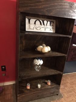 Walnut stain book case