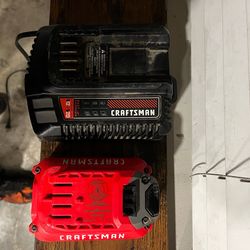 Craftsman V20 4.0 Lithium Battery and V12 V20 Fast Charger