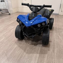 6V Electric Ride On Car for Kids, Toddler ATV Power Wheels /1.86MPH Max Speed, Treaded Tires, Music, Headlights