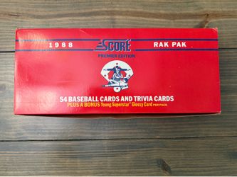 ⚾ 1988 Score Baseball Rak Pak Box – 24 Unopened Packs w/ Glossy Cards ⚾