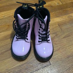 New pink girls doc martens boots
