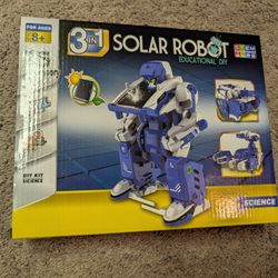 New In Box 3 In 1 Solar Robot Educational DIY Toy Gift