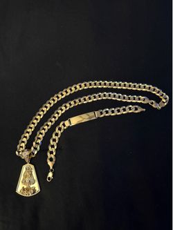 VENDO SET DE CADENA Y ESCLAVA CORTE BRILLO 14KILATES