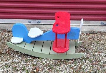 WOODEN AIRPLANE ROCKER