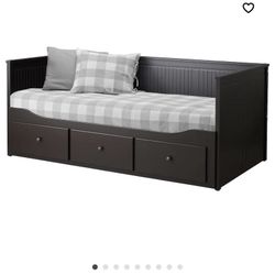 IKEA twin side double bed frame with drawers
