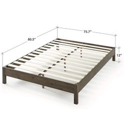 New In A Box KING  Size Wood Platform Bed Frame 
