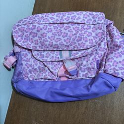 Pink and Purple Leopard Print Backpack by Bixbee 