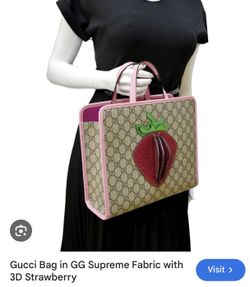 Authentic GG Supreme Strawberry Gucci Bag