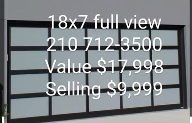 18x7 Full View Glass Door