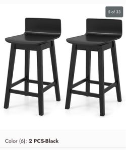 Black counter seating