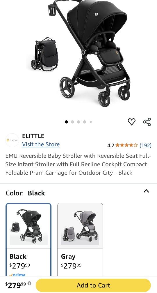 Elittle EMU Full size Revsersible baby
stroller