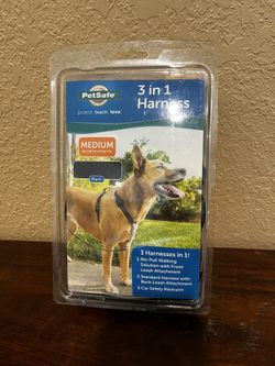 NEW PETSAFE 3 IN 1 Harness 35-65lbs/GIRTH 24”-34”/NECK 18”-26”…$35