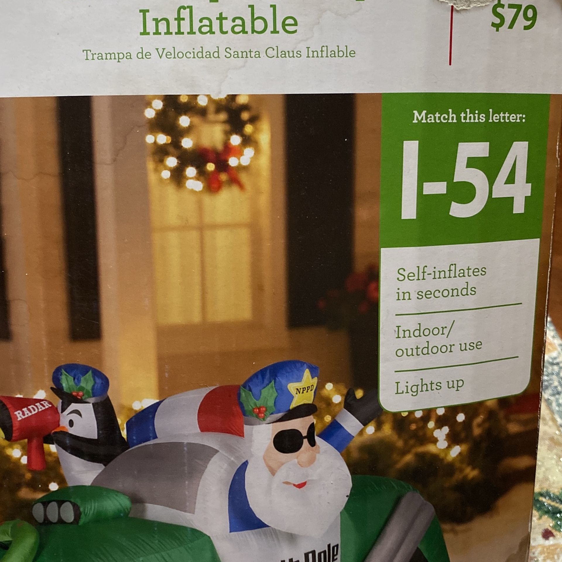 Santa Speed Trap Inflatable 6 Feet Wide