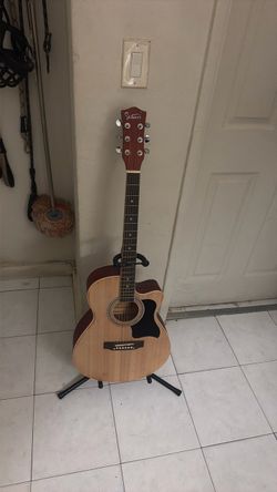 Guitar Glarry GT 501  and on stagy XCG-4 classic guitar stand