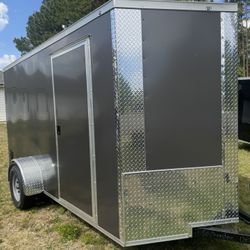 🚨6X12 Enclosed Cargo Trailer - Brand New | Completamente Nuevo🚨