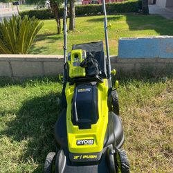 RYOBI
ONE+ HP 18V Brushless 16 in. Cordless Battery Walk Behind Push Lawn Mower with (1) 4.0 Ah Batteries and (1) Charger