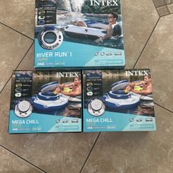 Intex River Run Lounge And 2x Mega Chill Coolers