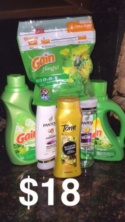 Gain and Pantene bundle (tone body wash)