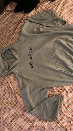 @Balenciaga Grey Logo Hoodie