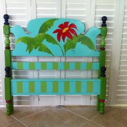 Gorgeous Hand Painted Twin Headboard