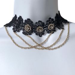 Black Layered Choker Necklace