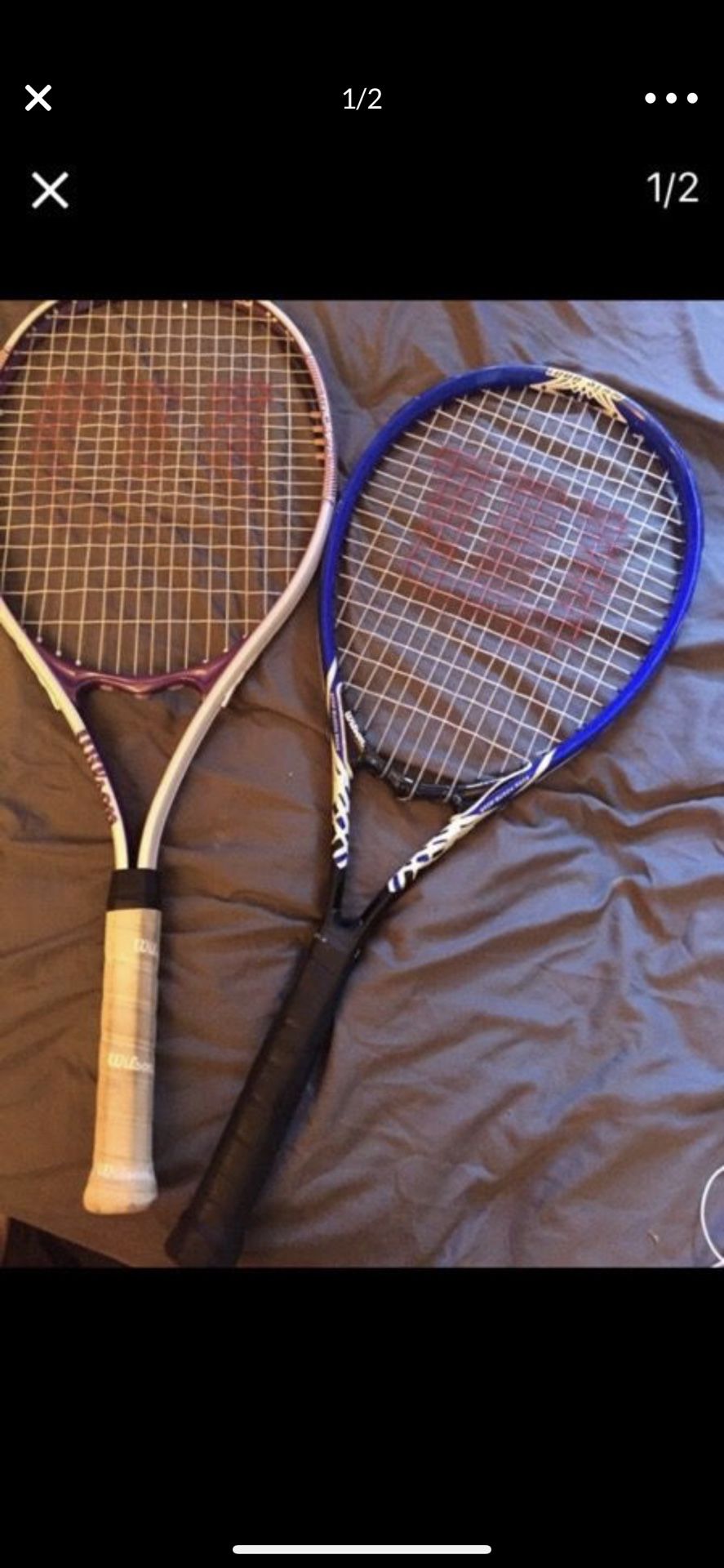 2 Tennis rackets name brand