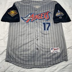 Anaheim Angels Jersey Pinstripe Grey